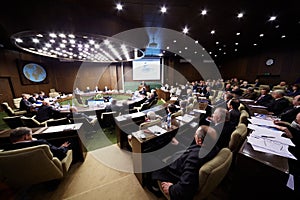 One of participants makes Ã¢â¬â¹Ã¢â¬â¹welcoming speech